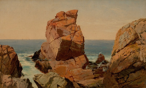 Digital Print - Rocks on the Shore by William M. Hart