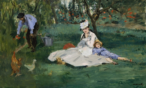 Digital Print - The Monet Family in Their Garden at Argenteuil by douard Manet