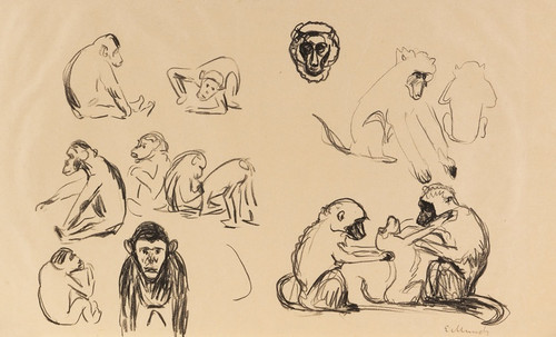 Digital Print - Affen I und II by Edvard Munch