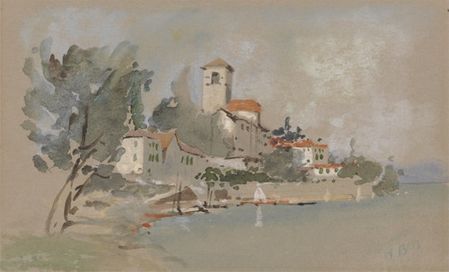 Digital Print - A Villa near the Sea by Hercules Brabazon Brabazon