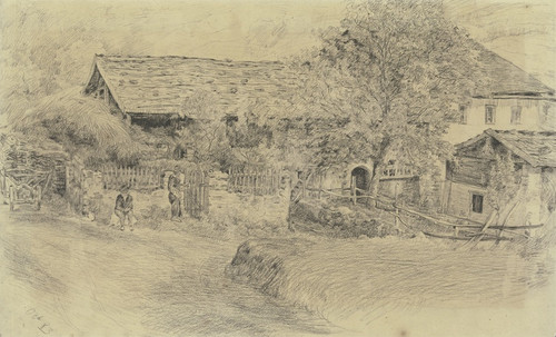 Digital Print - Farmstead in South Tirol by Louis Eysen