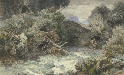 Digital Print - Wild stream with hermit by Emil Lugo