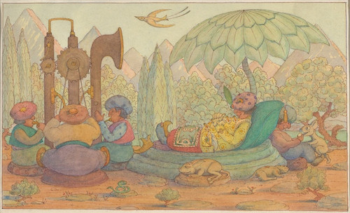 Digital Print - The Sultan Rests by Herbert Crowley