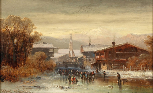 Digital Print - View Of Hardt On Lake Constance by Anton Doll