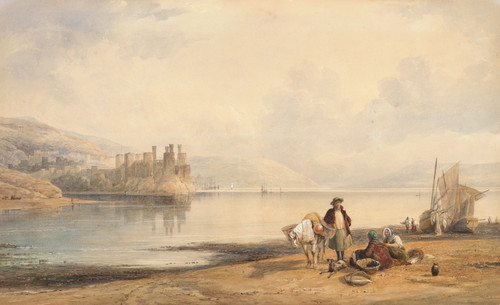Digital Print - Conway Castle, North Wales by Thomas Miles Richardson