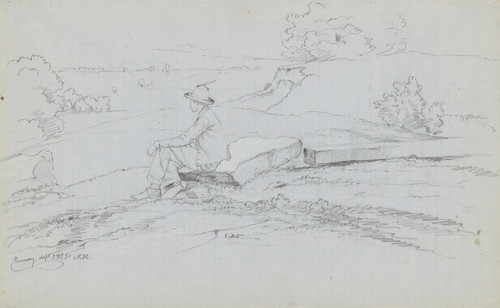 Digital Print - Study for 'White Mountains from North Conway, New Hampshire' (recto) by David Johnson Digital Print - Study for 'White Mountains from North Conway, New Hampshire' (recto) by David Johnson