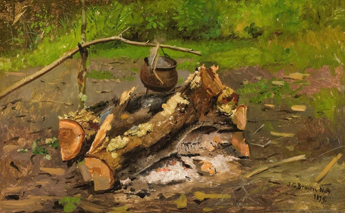 Digital Print - Camp in Vermont by John George Brown