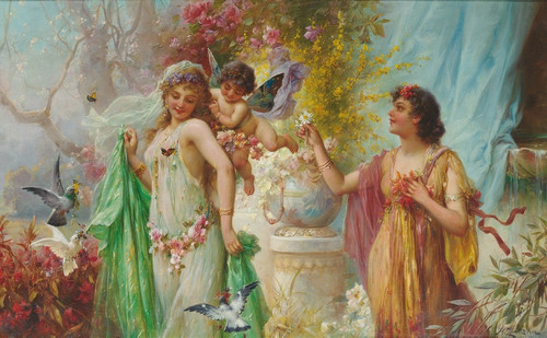 Digital Print - A classical idyll by Hans Zatzka