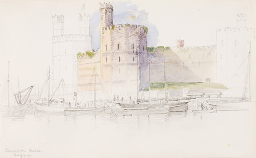 Digital Print - Caernarvon Castle by George Elbert Burr Digital Print - Caernarvon Castle by George Elbert Burr