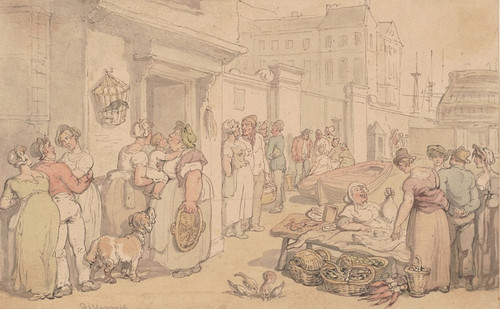 Digital Print - Billingsgate Fish Market by Thomas Rowlandson