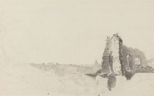 Digital Print - A Panoramic View toward St. Peter's from the Palace of the Caesars by Carlo Labruzzi