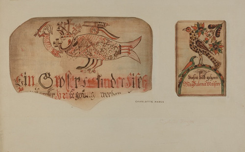 Digital Print - Pa. German Fractur Design by Charlotte Angus