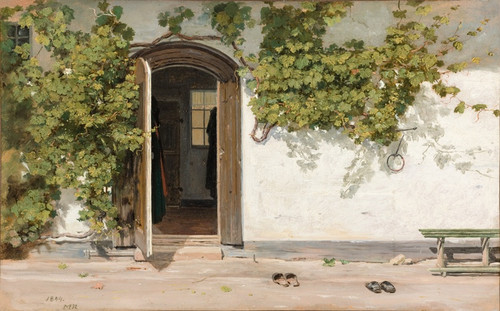 Digital Print - Entrance to an Inn in the Praestegarden at Hillested by Martinus Rrbye