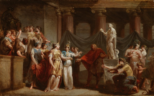 Digital Print - Allegory of the City of Bern ( The Temple of the LIberal Arts, with the city of Bern and the Goddess Minerva) by Jacques Sablet