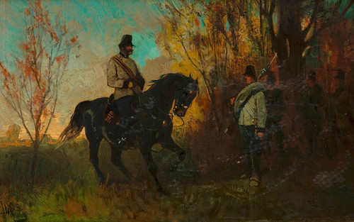 Digital Print - Militrpartrouille 1866 by Karl von Blaas