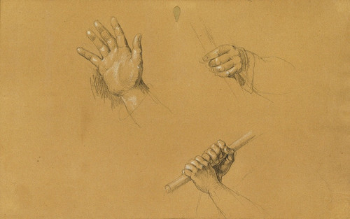 Digital Print - Handstudien zur 'Szene aus dem Tiroler Freiheitskampf' by Johann Peter Krafft