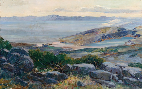 Digital Print - A View of the Adriatic Coast from Plase, near Rijeka by Menci Clement Crni