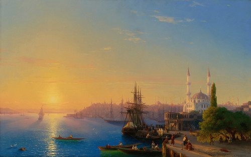 Digital Print - View Of Constantinople And The Bosphorus by Ivan Konstantinovich Aivazovsky