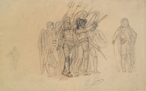 Digital Print - Preparatory study for 'Ave Caesar, Morituri te Salutant' (Hail Caesar! We who are about to die saluteyou) by Jean-Lon Grme