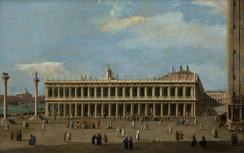 Digital Print - Venice, the Piazzetta, looking west, with the Libreria by Canaletto