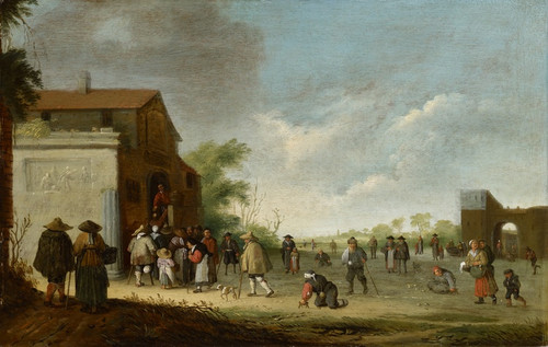 Digital Print - The Feeding of the Poor at the Staircase of the Cloisters by Pieter de Bloot