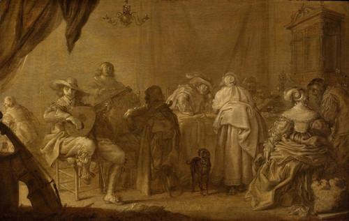 Digital Print - A Musical Party by Adriaen Pietersz. Van De Venne