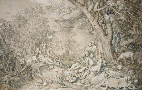 Digital Print - The Golden Age by Abraham Bloemaert