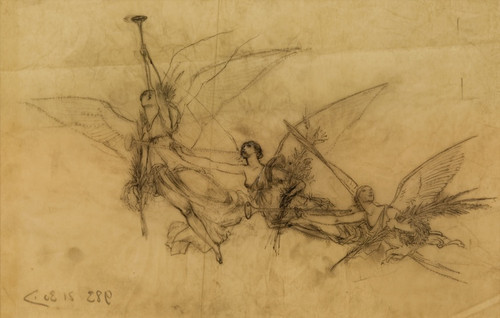 Digital Print - tude de figures volantes by Luc-Olivier Merson