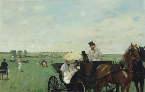 Digital Print - At The Races In The Countryside by Edgar Degas