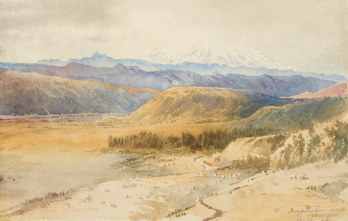 Digital Print - Ruapehu from above Wanganui by Nicholas Chevalier