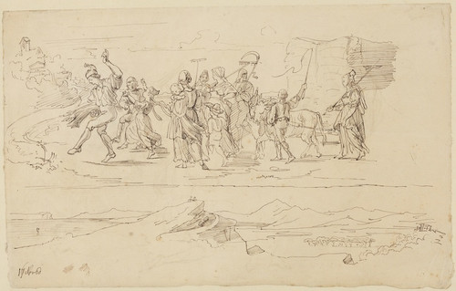 Digital Print - Erntezug in Italien by Moritz von Schwind