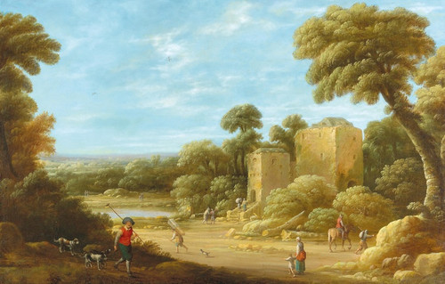 Digital Print - A landscape with figures in front of a ruin by Joost Cornelisz Droochsloot Digital Print - A landscape with figures in front of a ruin by Joost Cornelisz Droochsloot