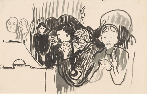 Digital Print - By the Deathbed. Fever by Edvard Munch