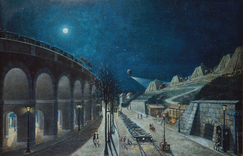 Digital Print - Le Viaduc du point-du-Jour et le Bastion 35, en mars 1870 by Jules Mary