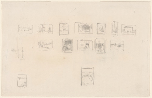Digital Print - Sketch for the Selection and Arrangement of Whistlers First Venice Set by James Abbott McNeill Whistler