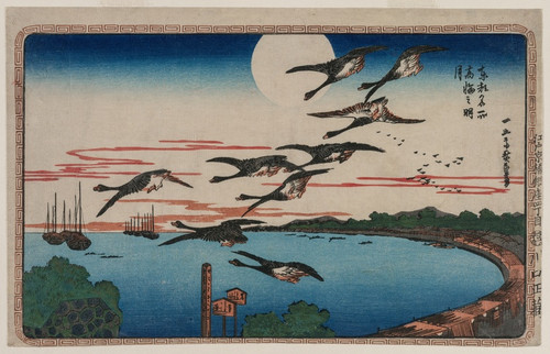 Digital Print - Full Moon over Takanawa, from the series Famous Places in the Eastern Capital by And Hiroshige