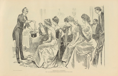 Digital Print - Advice to a hostess by Charles Dana Gibson