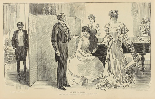Digital Print - Advice to bores, follow your card upstairs by Charles Dana Gibson