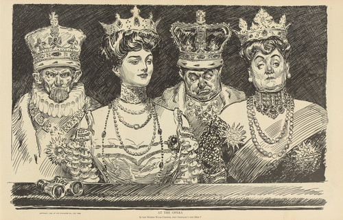 Digital Print - At the opera by Charles Dana Gibson