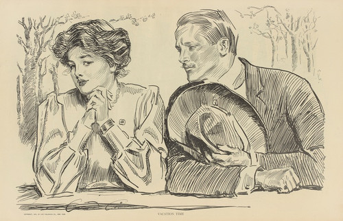Digital Print - Vacation time by Charles Dana Gibson