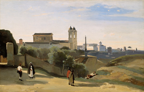 Digital Print - Monte Pincio, Rome by Jean-Baptiste-Camille Corot