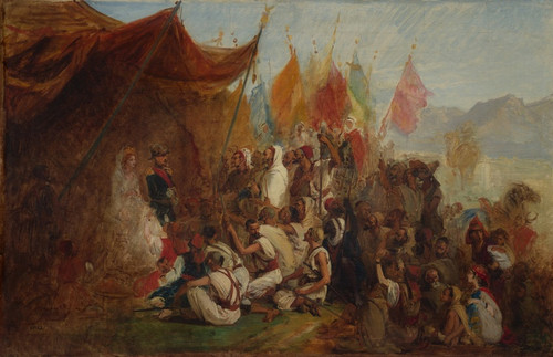 Digital Print - Sketch for 'Reception of Emperor Napoleon III and Empress Eugnie by the Kabyle Leaders at Algiers on September 18, 1860' by Isidore Pils