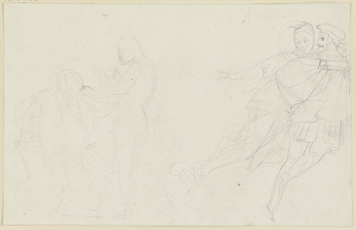 Digital Print - Auerbachs Keller zu Leipzig; Zwei Zecher, Mephisto und Faust by Peter von Cornelius