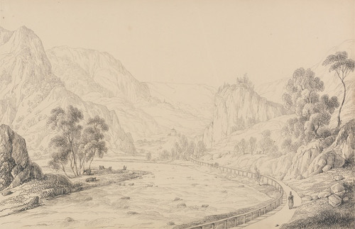 Digital Print - Between Brixen and Klausen - Tyrol by Sir Charles D'Oyly