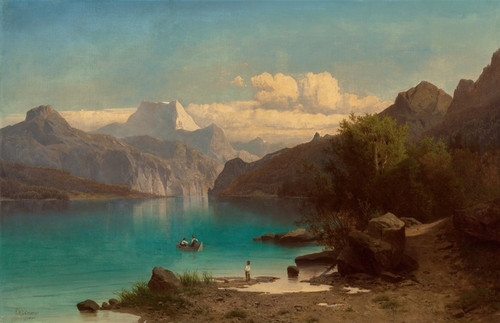 Digital Print - Alpine Landscape by Franz Richard Unterberger