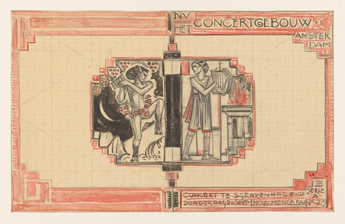 Digital Print - Ontwerp voor de omslag van een programma van het Concertgebouw by Richard Nicolas Roland Holst