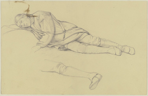Digital Print - Sleeping farmer by Jakob Becker