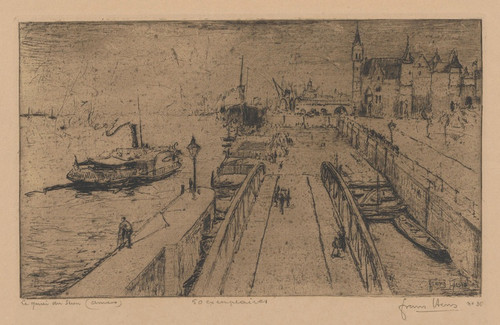 Digital Print - The Quay at the Steen by Frans Hens