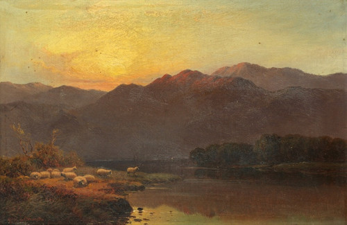 Digital Print - Summer's evening, Llyn Gwynant, North Wales by Alfred de Branski