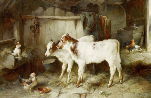 Digital Print - The Dog In The Manger by Walter Hunt